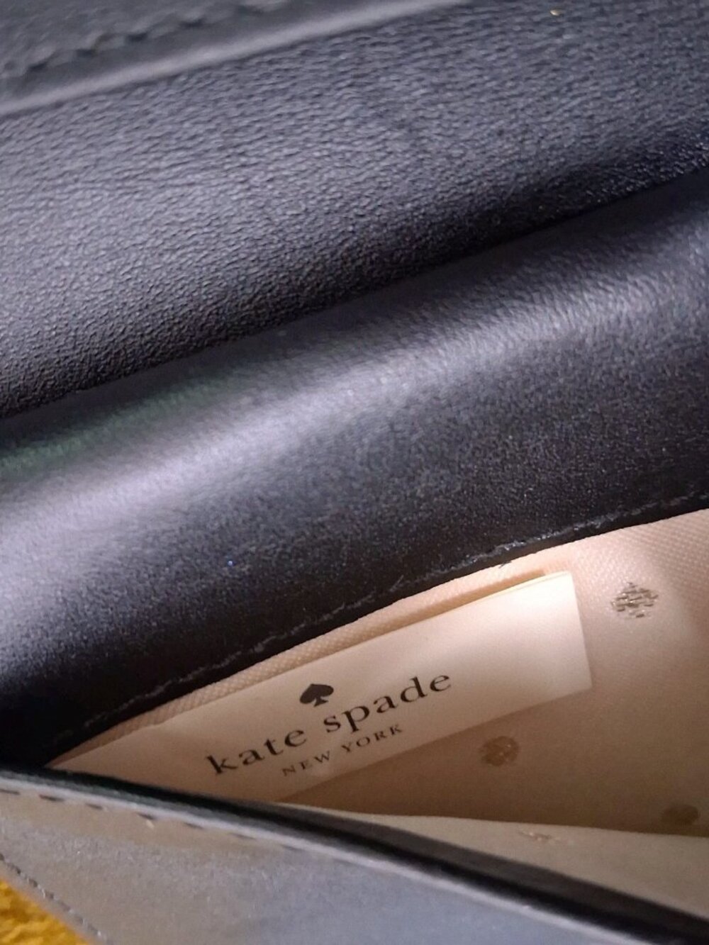 Kate Spade Kennedy Street Snake Wallet Trifold Ivory Black Dots Leather - Picture 14 of 16